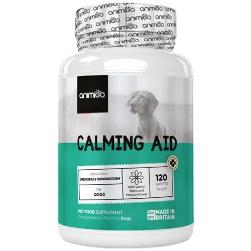 Calming Tablets for Dogs - 120 Tablets - Helps to reduce anxiety during fireworks - Animigo