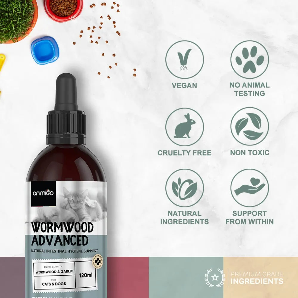 Features of our natural wormer for dogs and cats