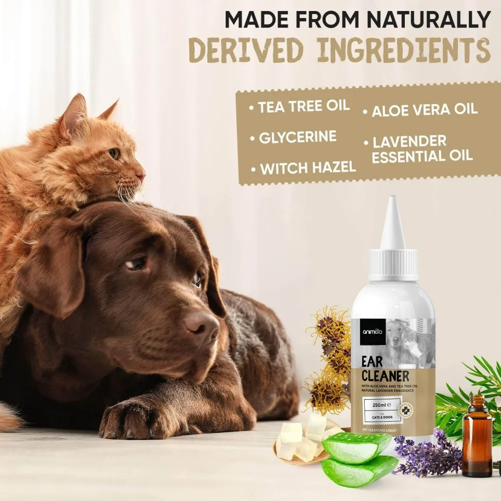 Nourshing natural ingredients in our cat and dog ear cleanser