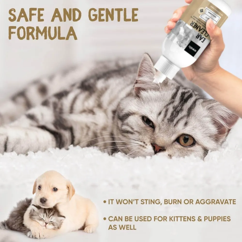 Safe formula of Animigo’s Ear Cleaner for dogs and cats