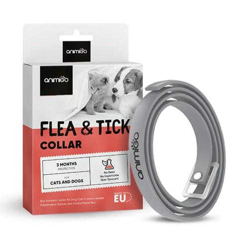 Flea collar - 29 inch Length Adjustable Collar - Suitable for Cats & Dogs - Animigo