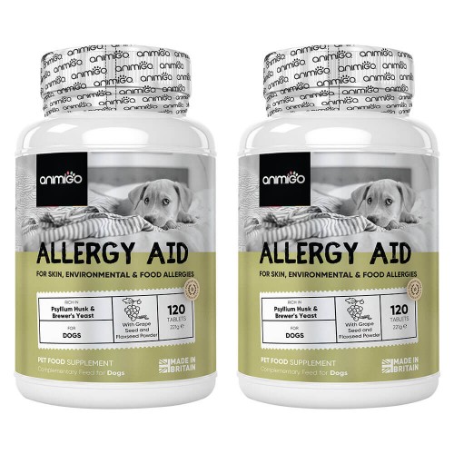 Image of Allergy Aid for Dogs - Natural Soft Chews for Immune System Support - 60 Soft Chews - 2 Pack