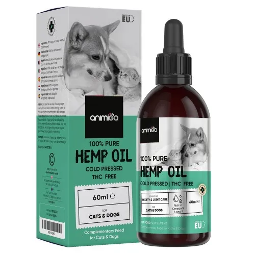 Organic Hemp Oil for Dogs and Cats - 60ml - 1900mg per serving - Animigo