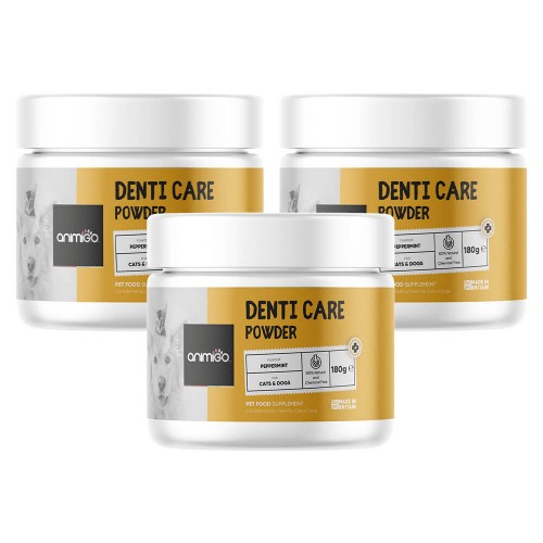 Denti-Care Powder - Natural Dental Care Supplement for Cats and Dogs -  - 180g Tub - 3 Pack