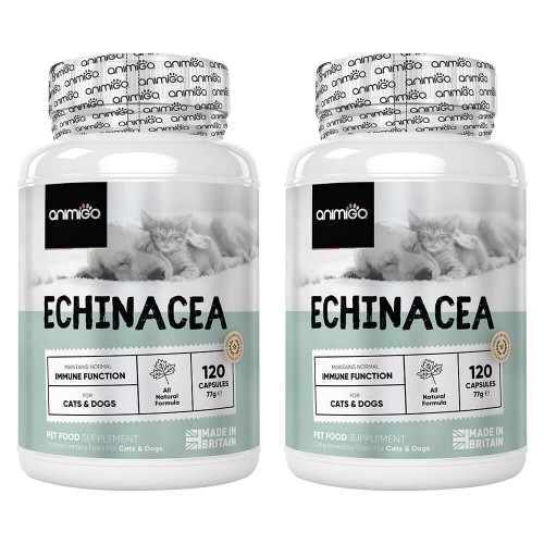 Echinacea - Natural Immune System Support Capsules for Dogs & Cats - 30 Capsules - 2 Pack