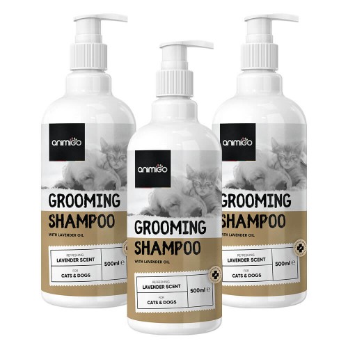 Image of Grooming Shampoo - Luxury Natural Formula For Sensitive Cats & Dogs - 500 ml - 3 Pack