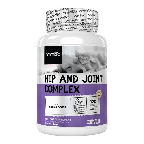 Hip & Joint Complex - Joint Care For Cats & Dogs Of All Ages & Sizes - With Natural Glucosamine & Chondroitin - 120 Chicken Flavoured Tablets