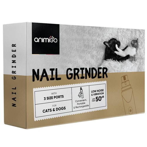 Nail Grinder for Cats and Dogs - Quick & Easy Nail Trimming - Small and Handy Device - Animigo