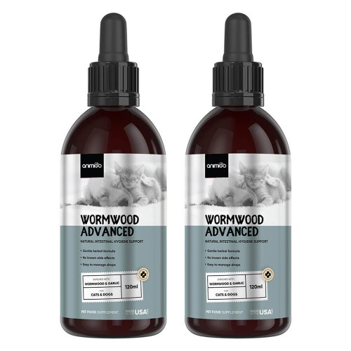 Image of Wormwood Advanced Liquid - Natural Intestinal Hygiene Support Supplement For Worms - 120 ml Liquid Drops - 2 Pack