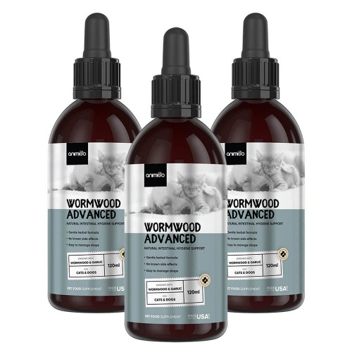 Wormwood Advanced Liquid - Natural Intestinal Hygiene Support Supplement For Worms - 120 ml Liquid Drops - 3 Pack