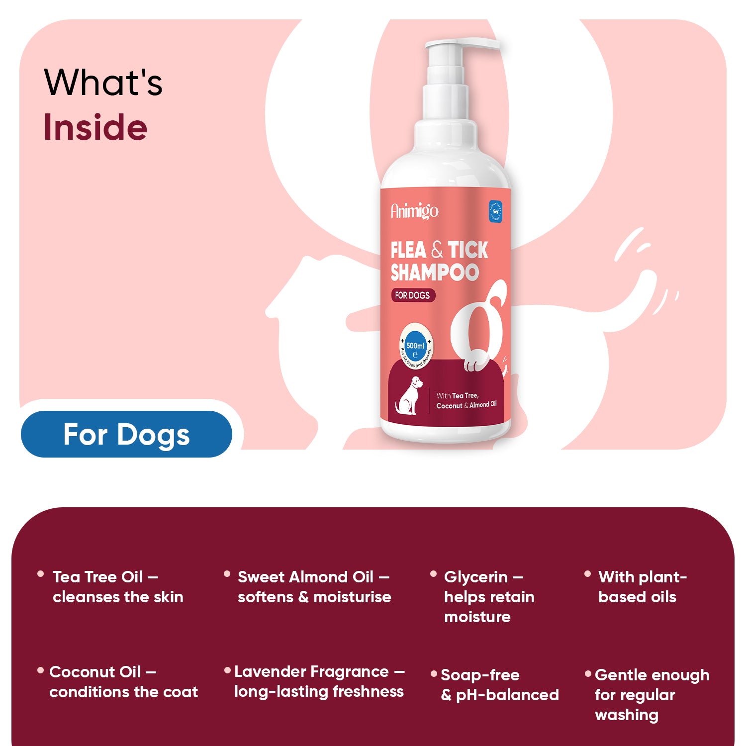 Flea & Tick Shampoo for Dogs 500ml