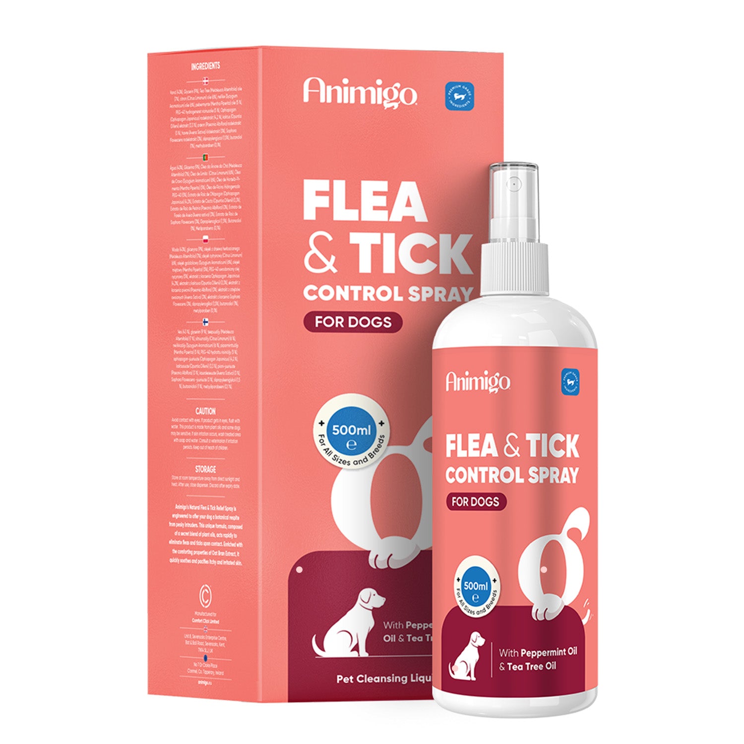 Flea and Tick Control for Dogs 500ml Spray