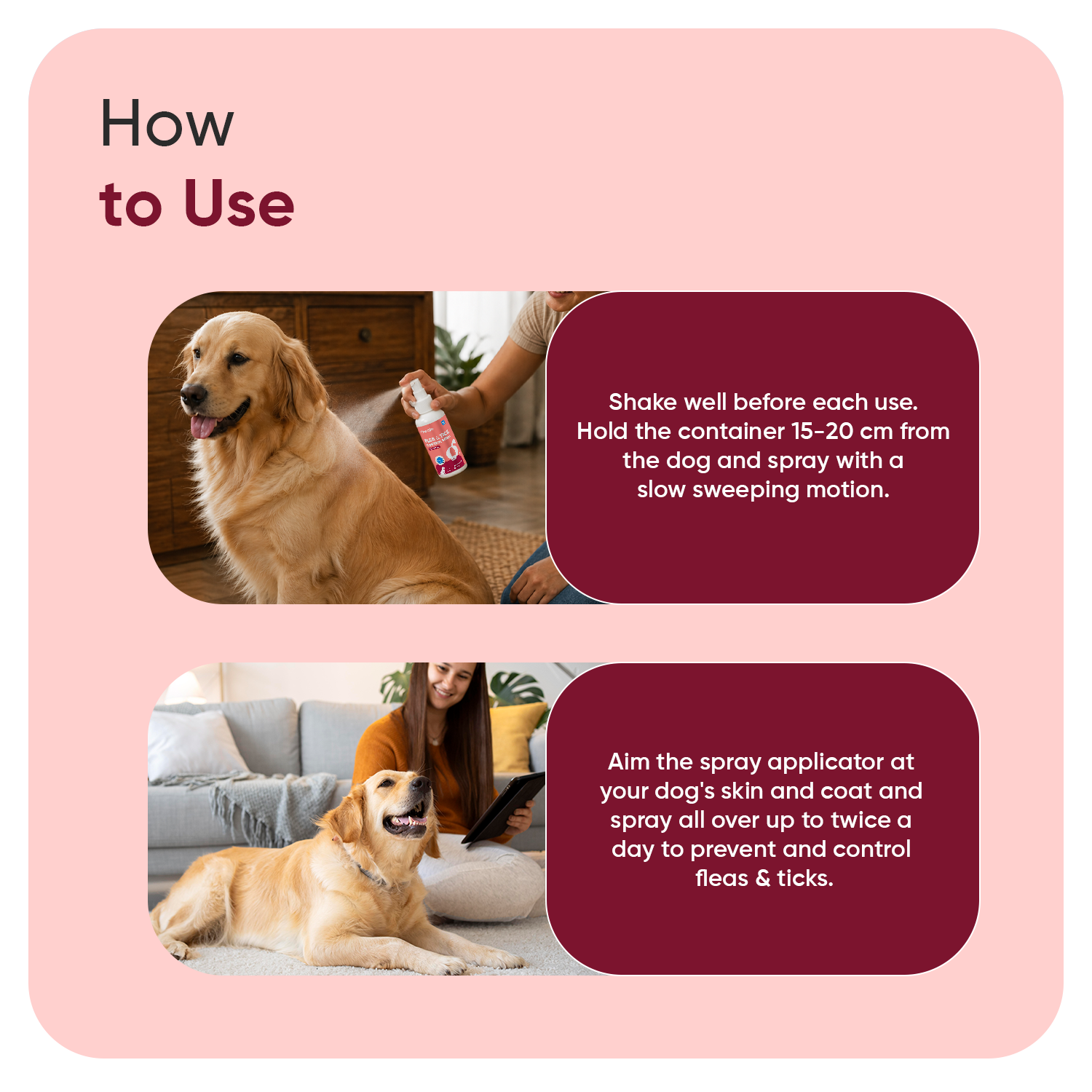 Flea and Tick Control for Dogs 500ml Spray