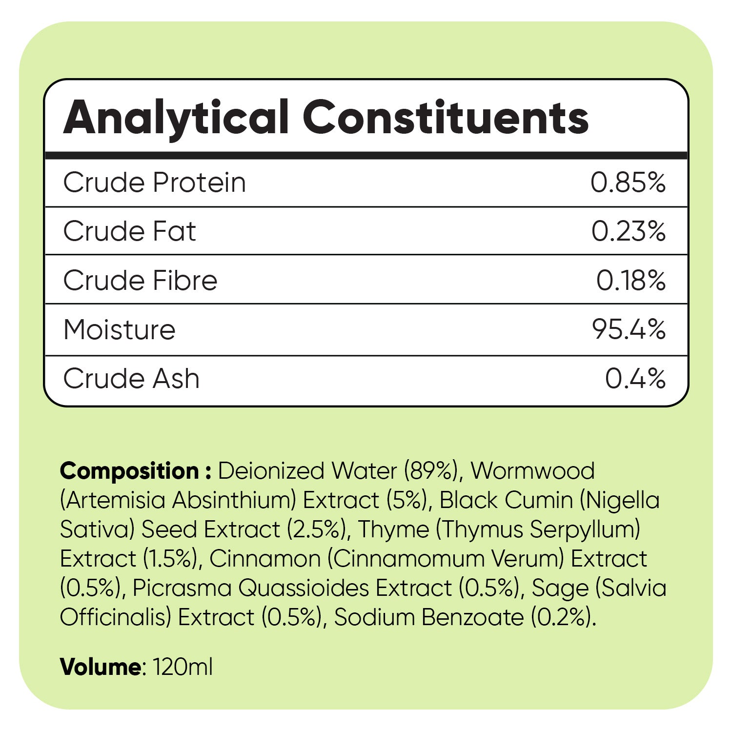Wormwood Advanced for Cats 120ml Liquid