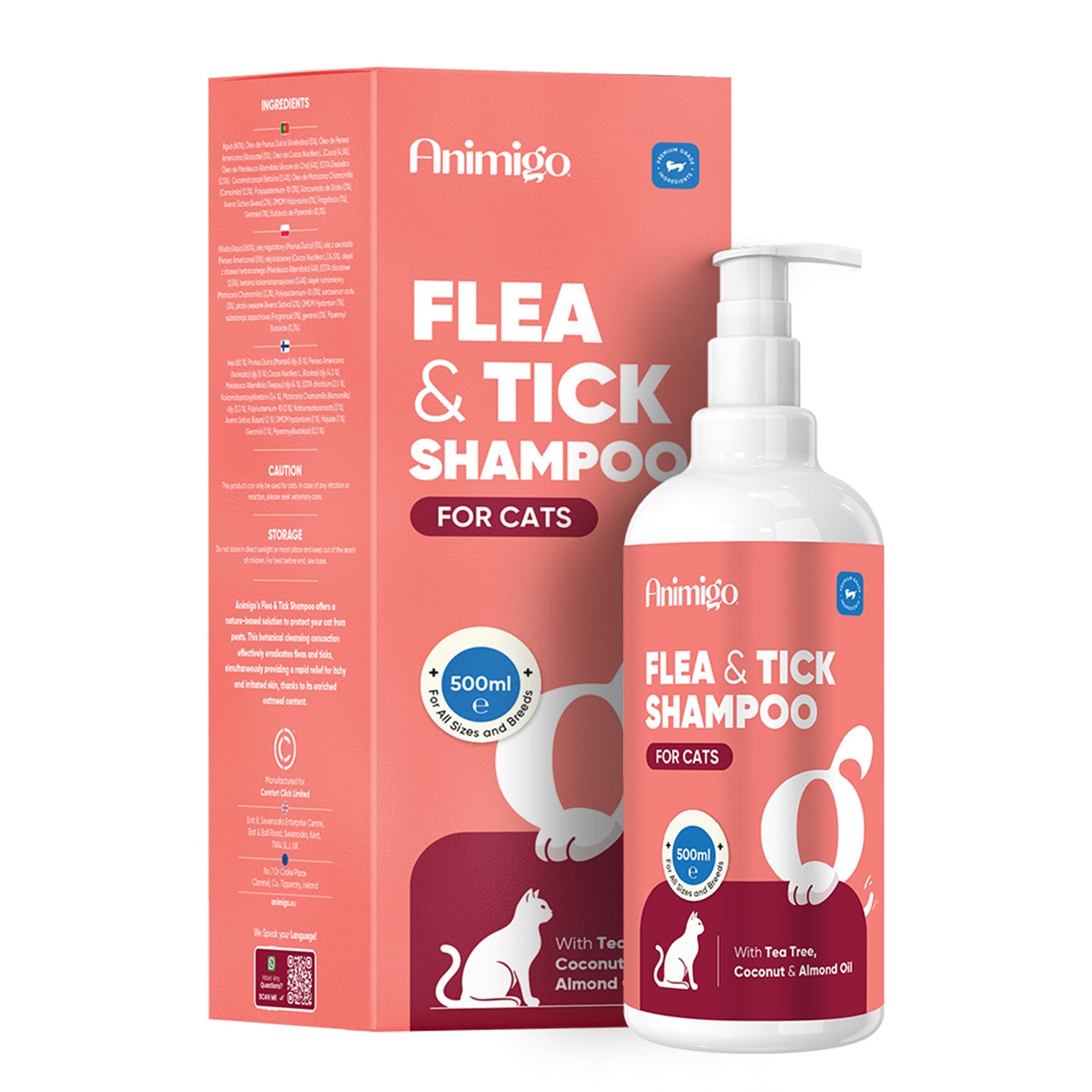 Flea & Tick Shampoo for Cats 500ml