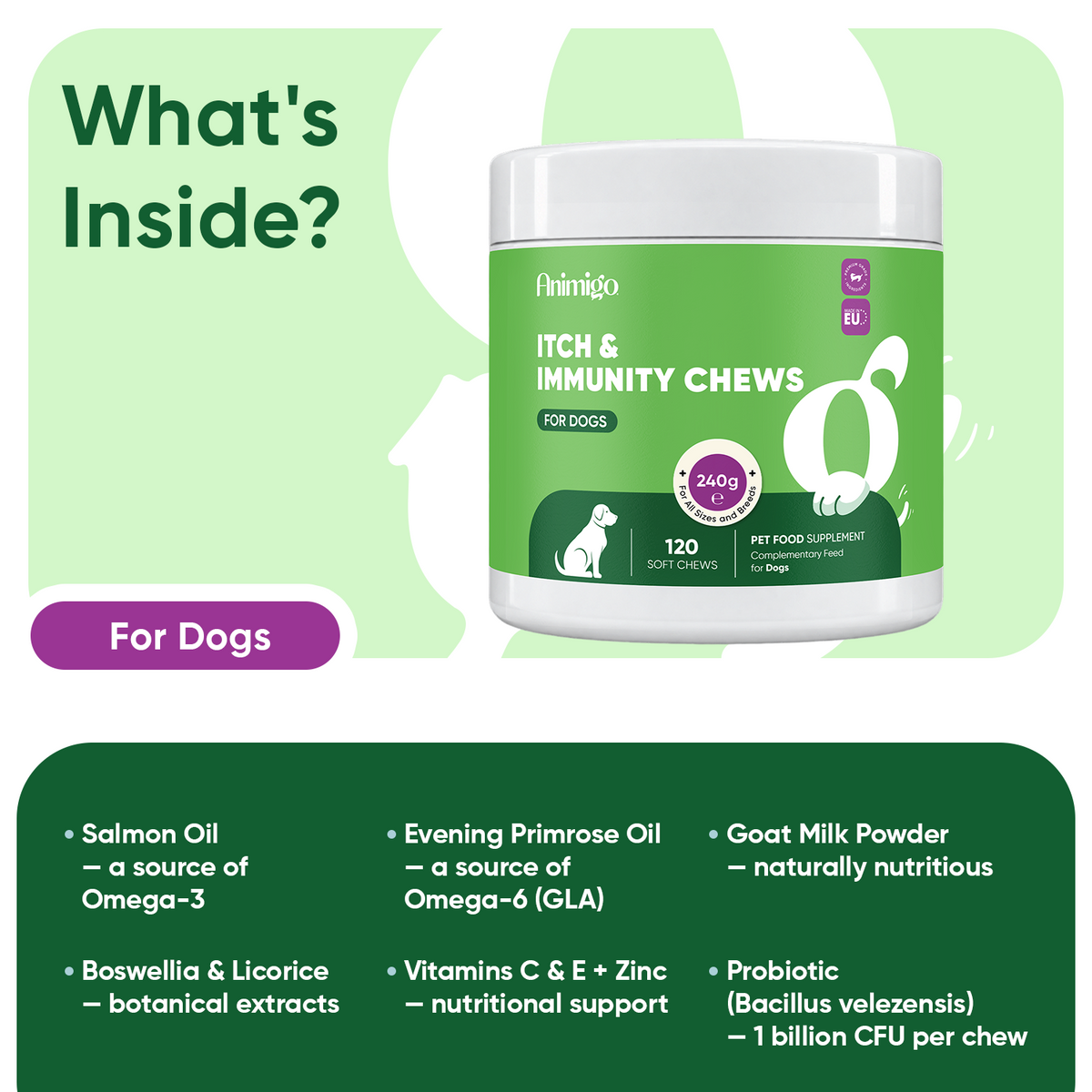 Itch and Immunity for Dogs 120 Soft Chews