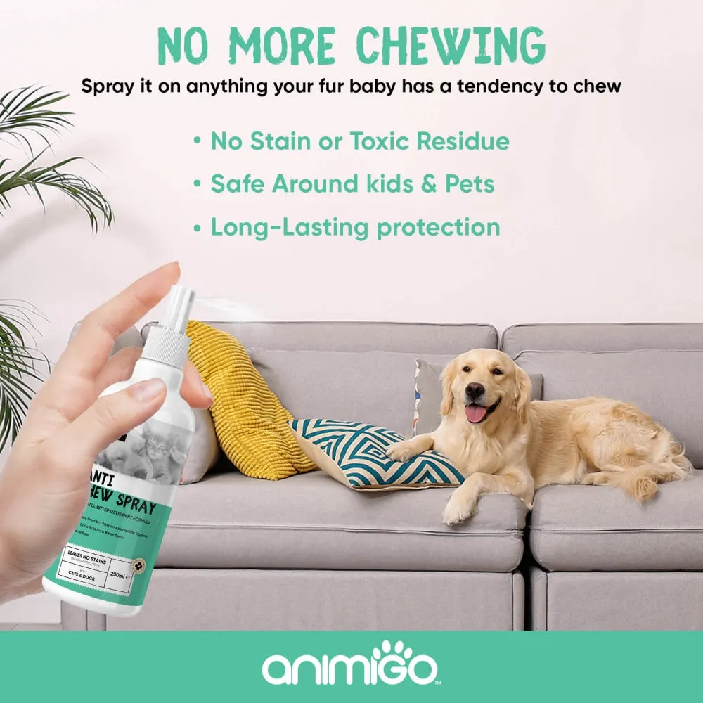 Animigo Anti Chew Spray for Dogs Cats 250ml Bitter Taste Repellent Spray Animigo UK