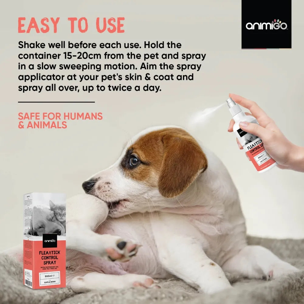 Flea Tick Control Spray 250ml for Dogs and Cats Safe Natural