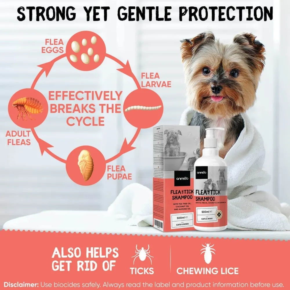 100% natural dog and cat flea shampoo