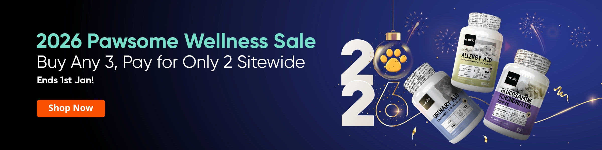 Get any three pet care products for the price of two during the Pawsome Wellness Sale.